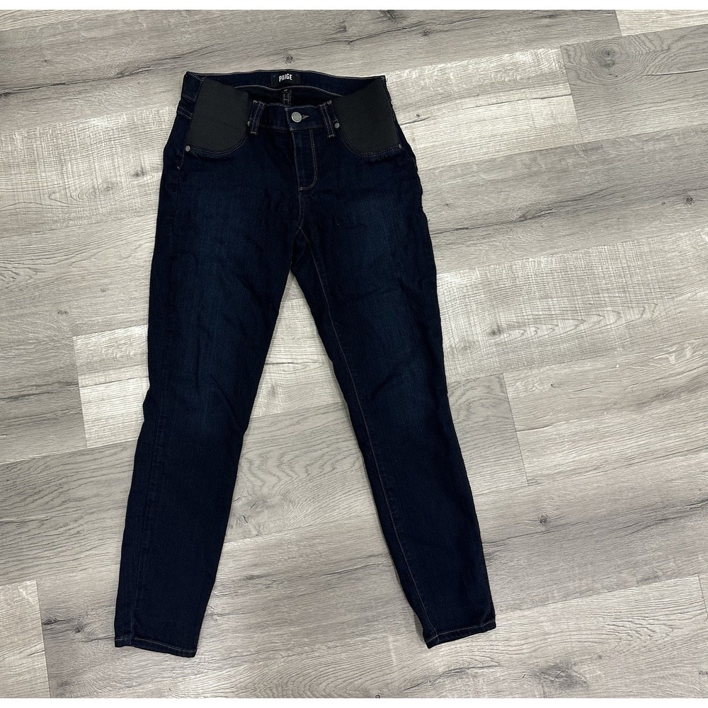 Paige Maternity Women's Dark Wash Jeans‎ Sz 27 Skyline Stretch Skinny Denim